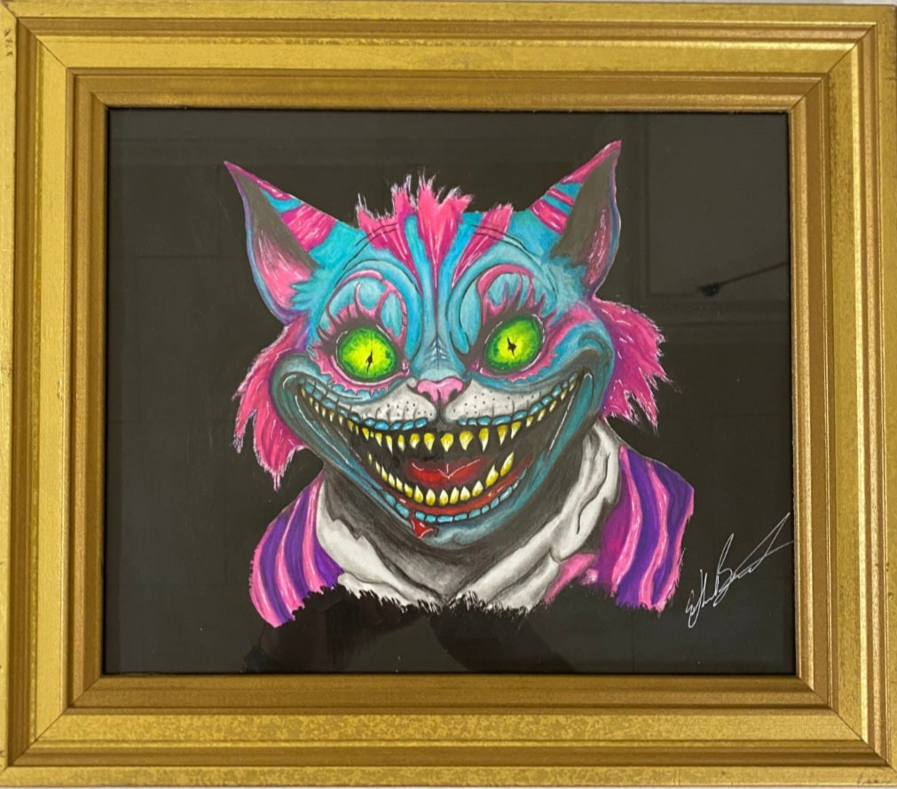 11x14 print of the crazy cat art work